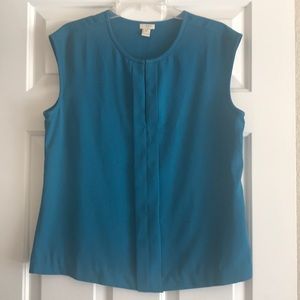 J. Crew Teal Cap Sleeve Blouse